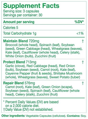 Balance of Nature Veggies label